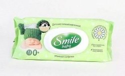 Салфетки влажные детские, Smile Baby (Смайл) 72 шт Бэби фитолиния ромашка и алоэ с клапаном