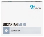 Лозартан, таблетки покрытые пленочной оболочкой 50 мг 30 шт